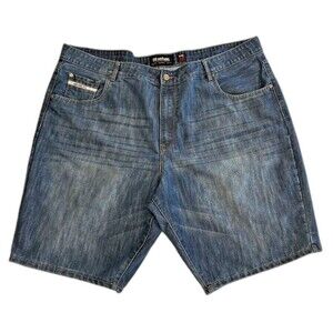 Ecko Untld Men's Vintage Y2K Rhino Hip Hop Blue Jean Denim Shorts Size 46